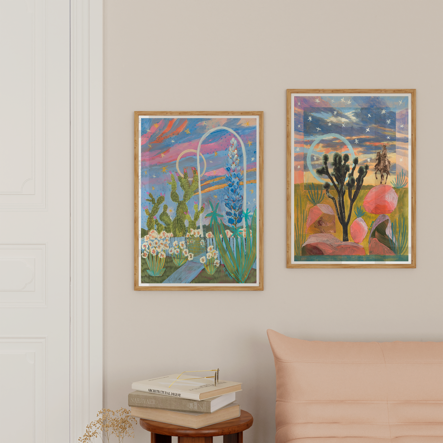 Blue Bonnets Prickly Pear Sunset