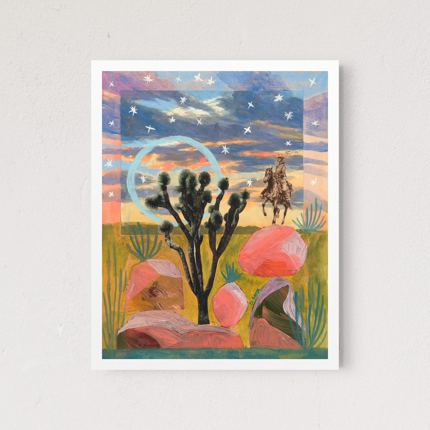 Desert Cowboy and Sunset Rocks