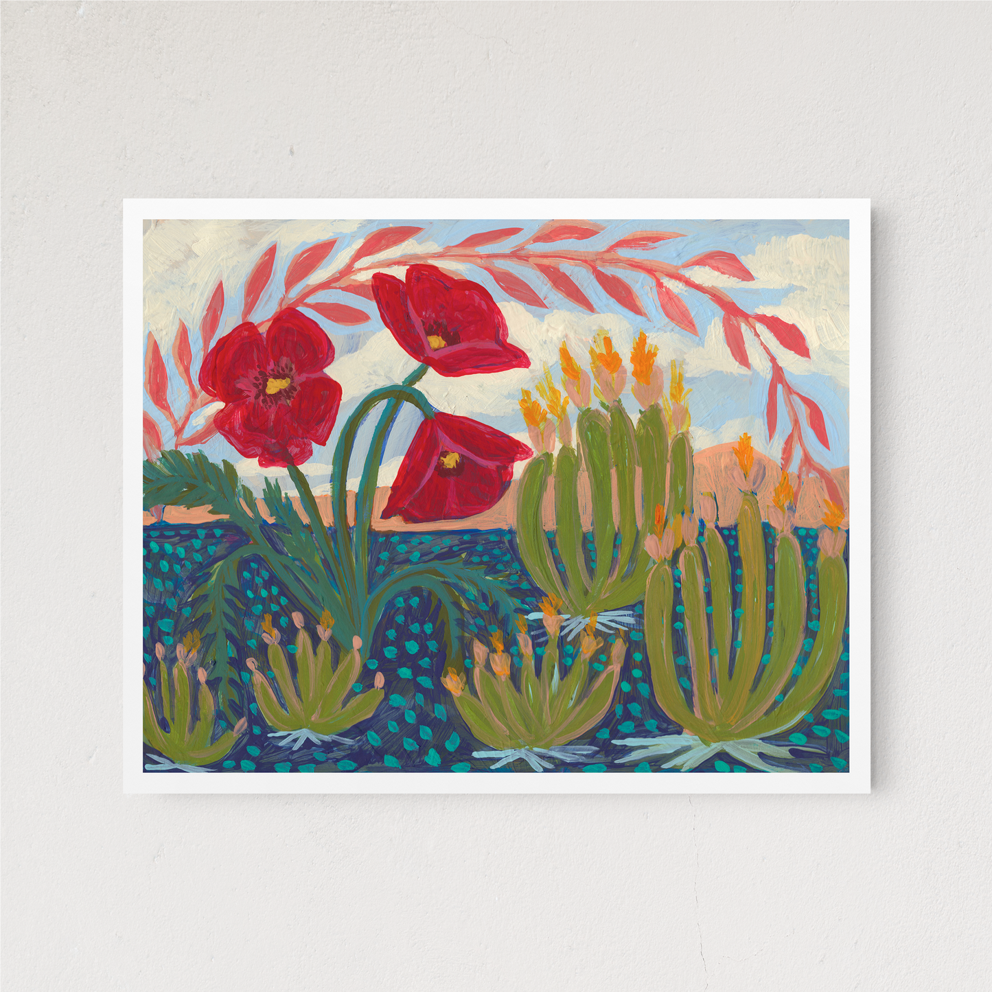 Vintage Red Poppies