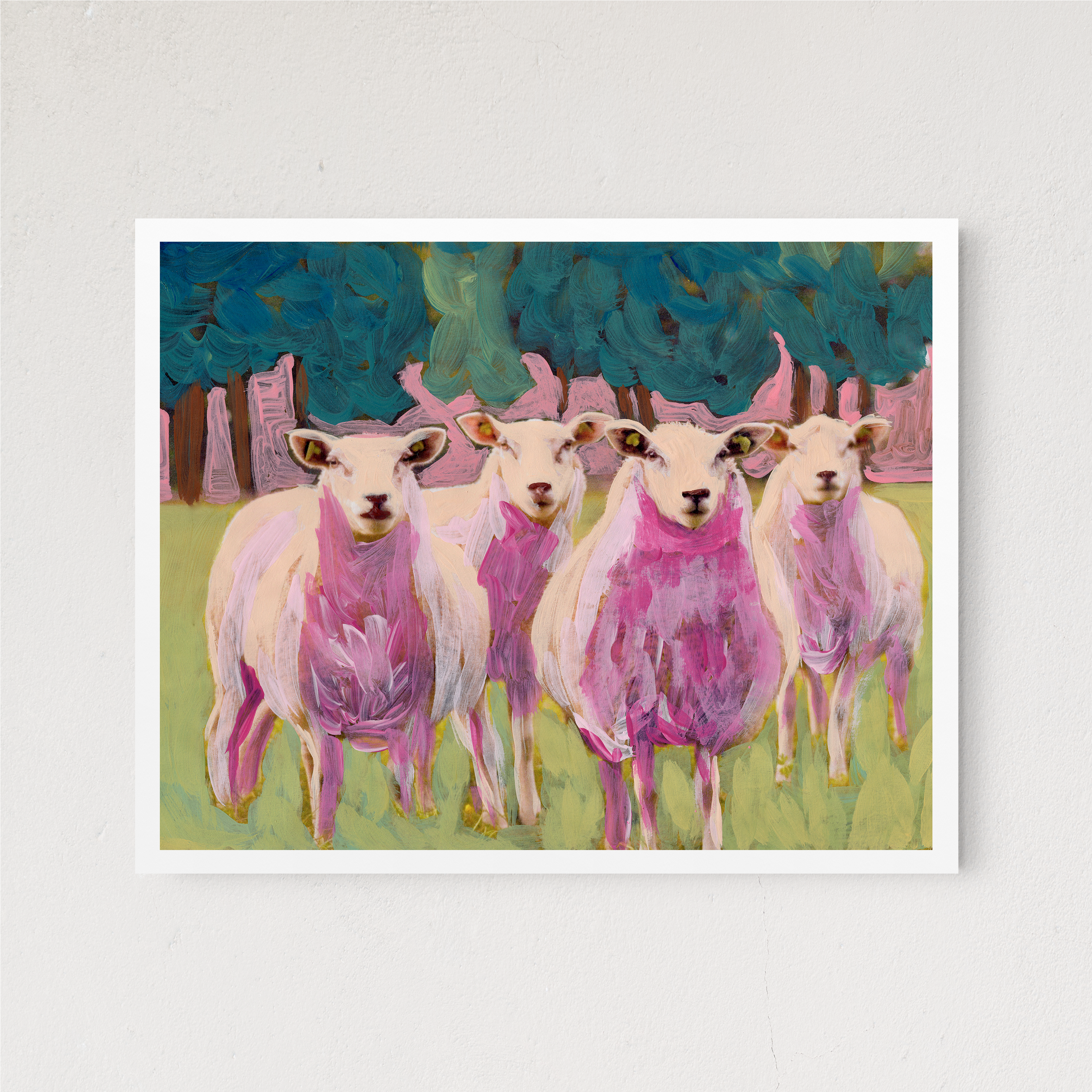Abstract Colorful Sheep – The Crafted Prints