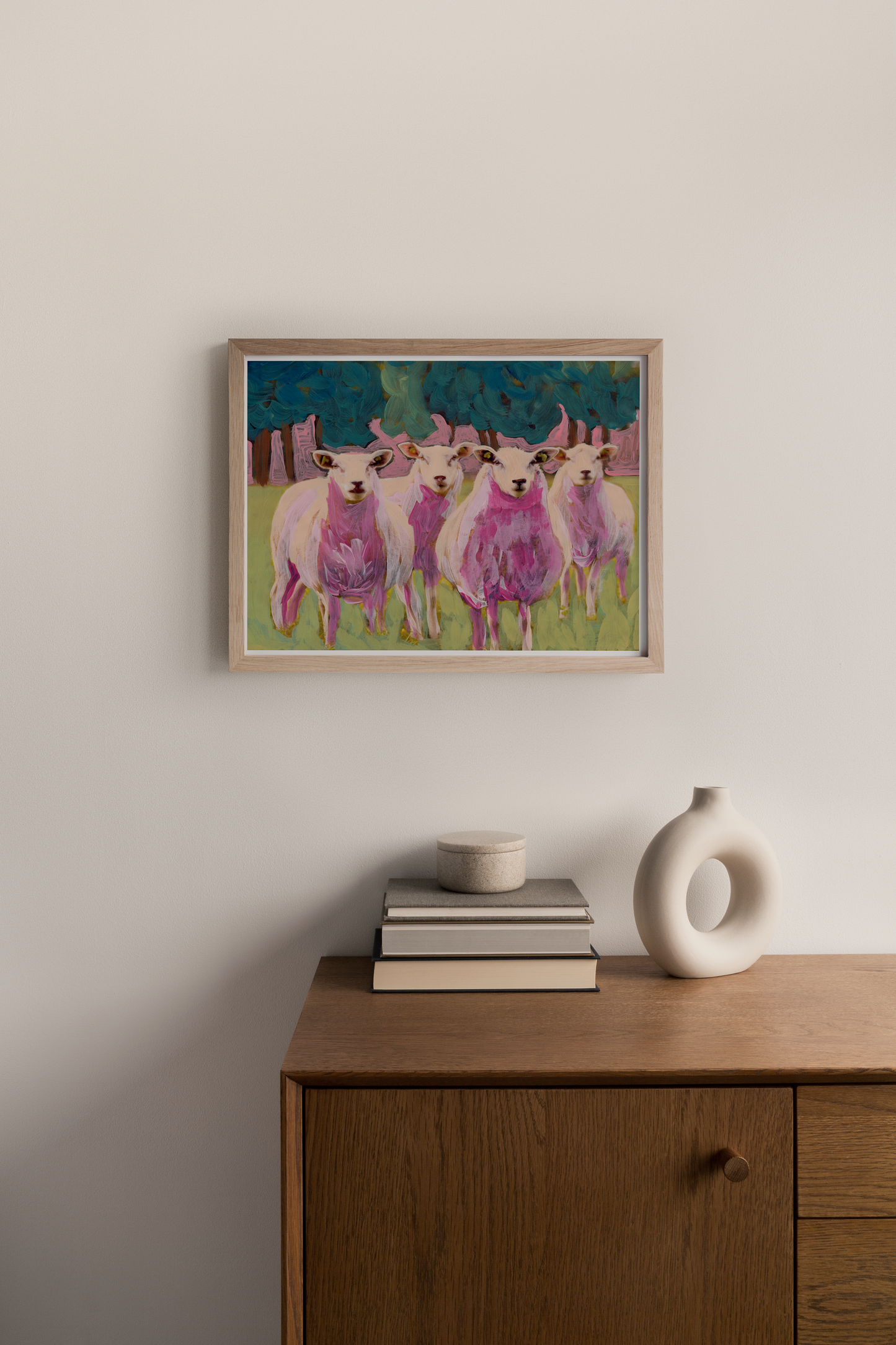 Abstract Colorful Sheep