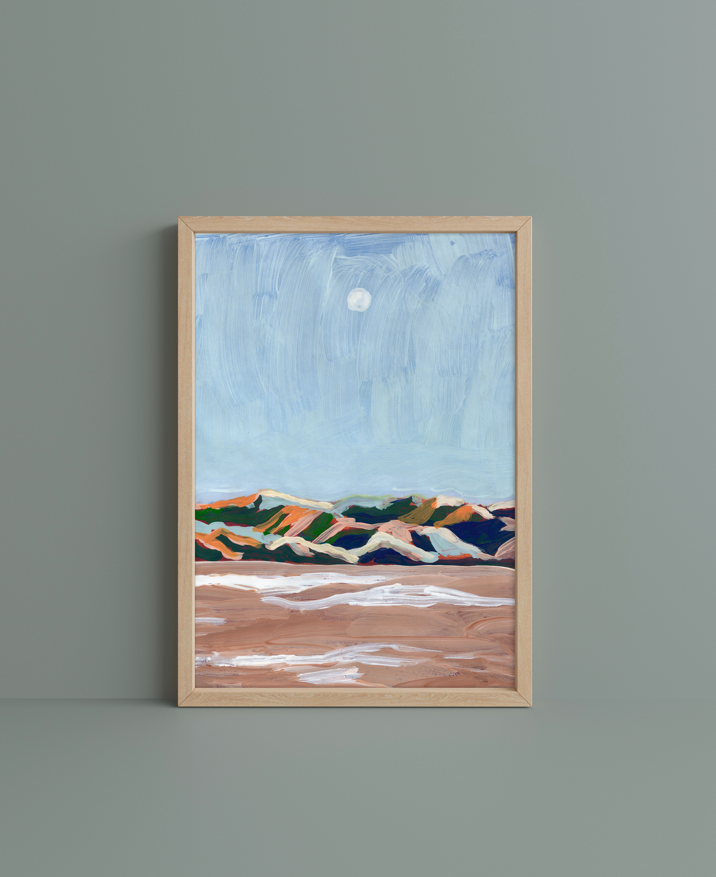 Neutral Abstract Mountain Landscape