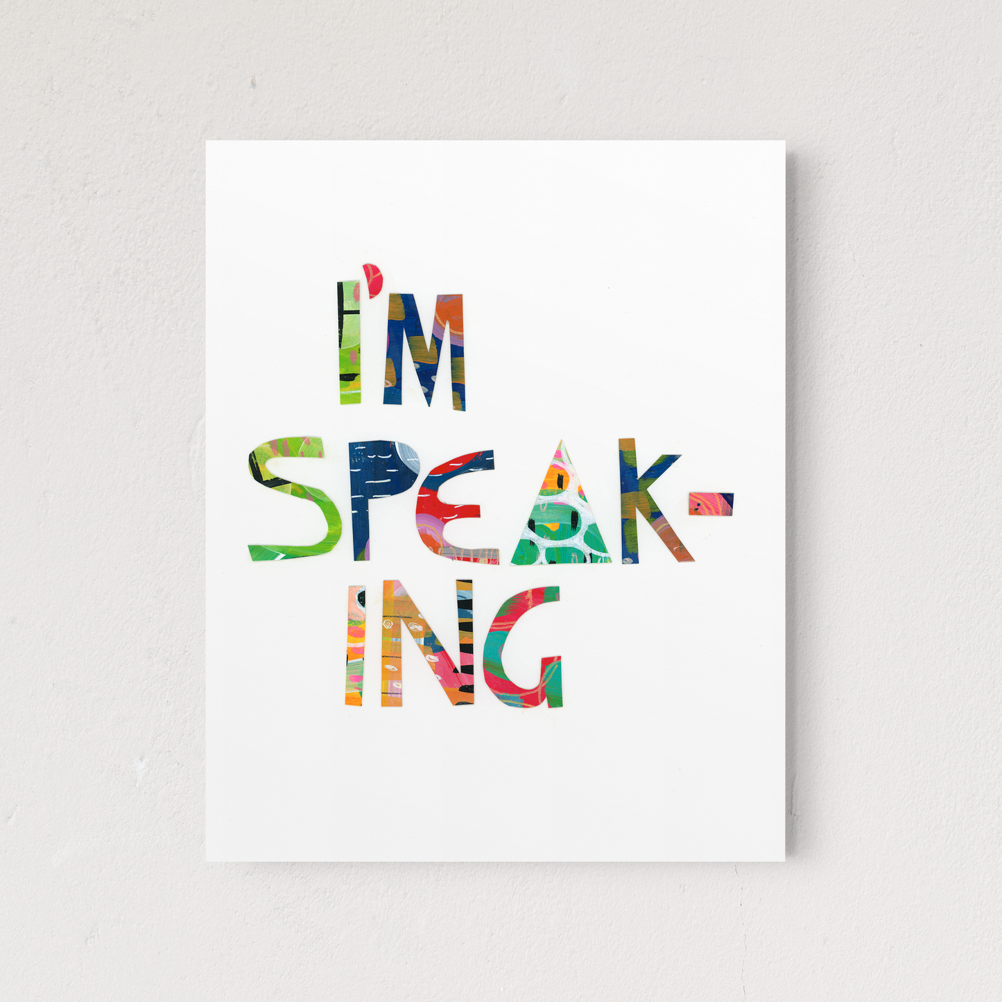 I'm Speaking