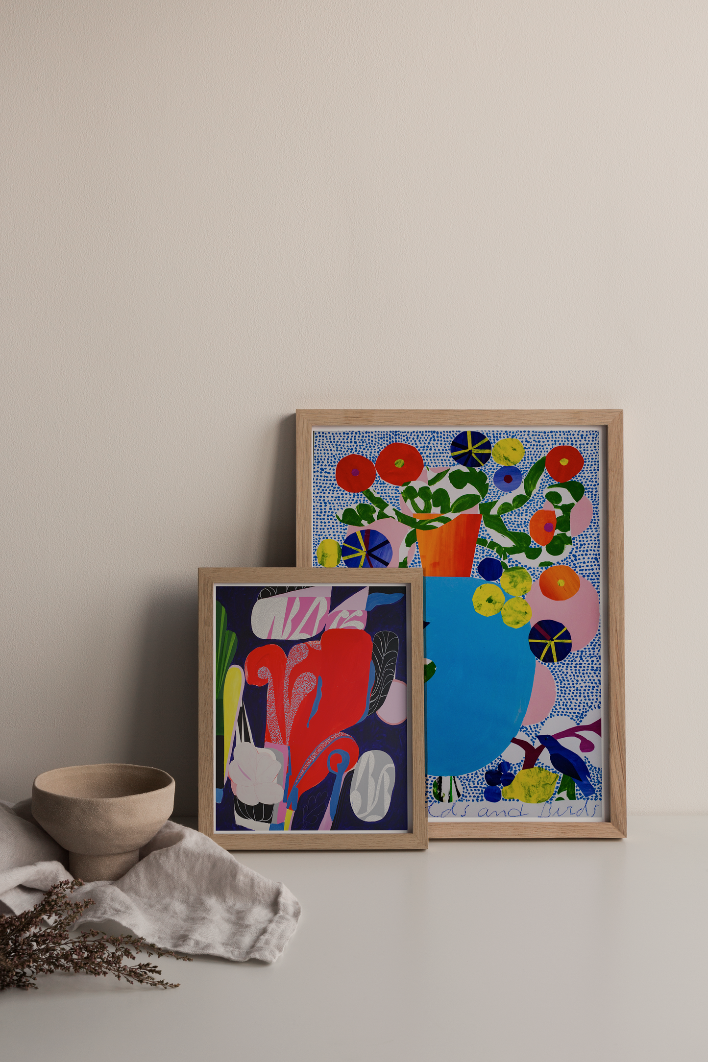 Marigolds and Birds