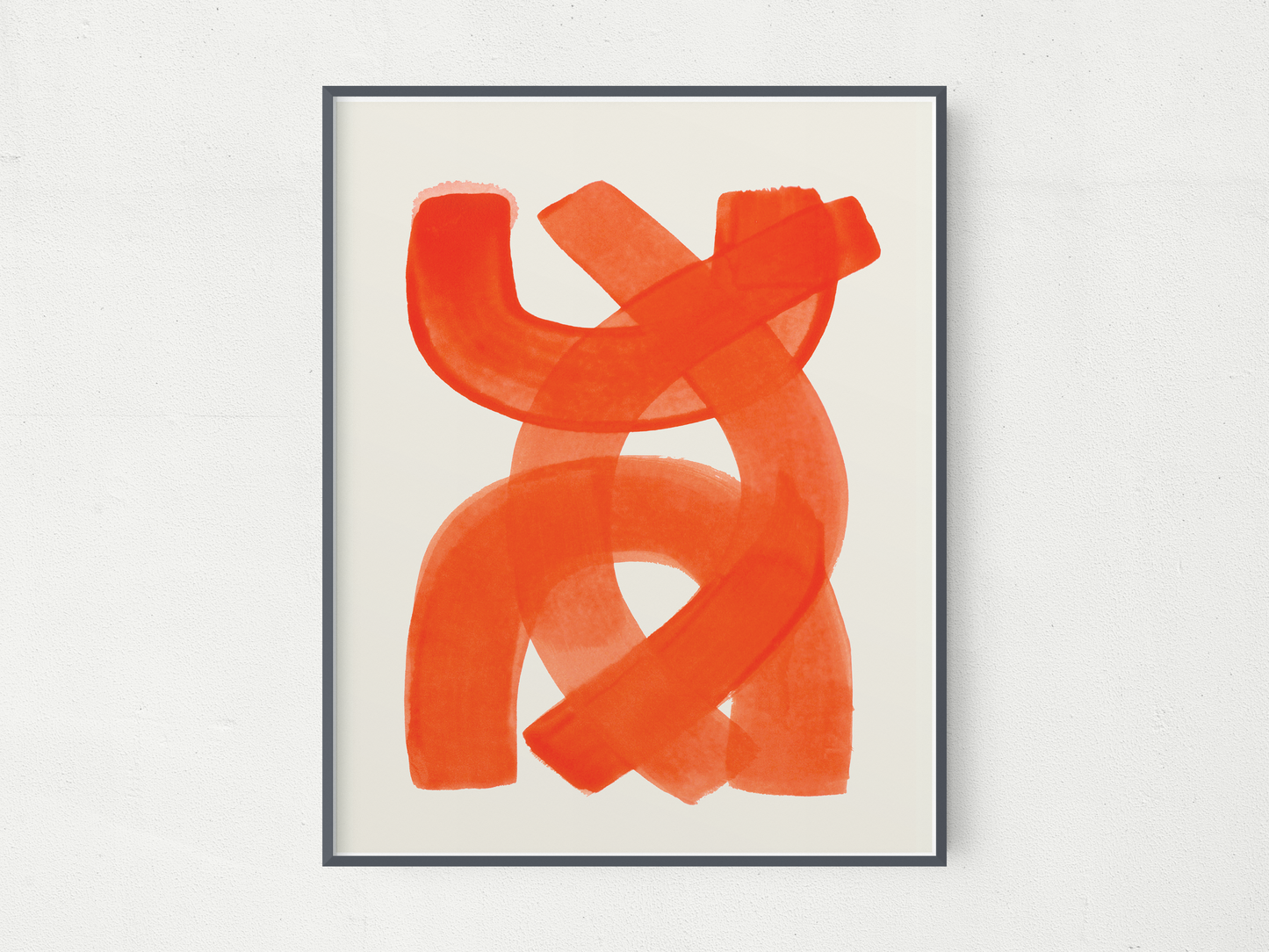 Orange Brush Strokes