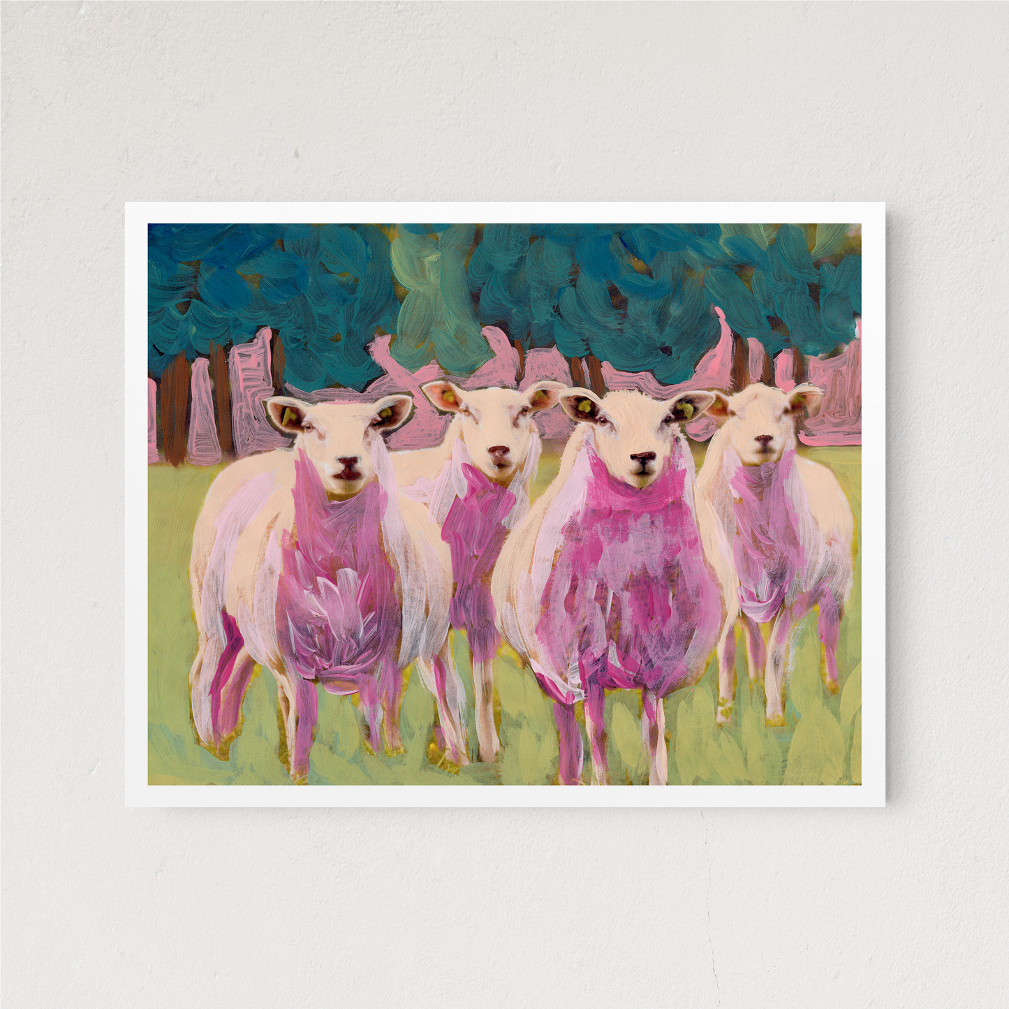 Abstract Colorful Sheep