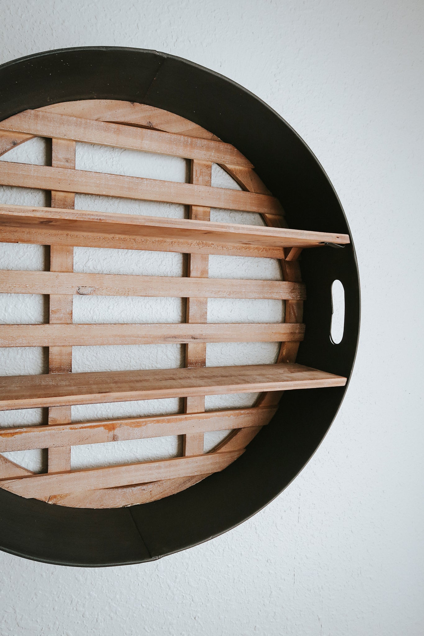 Wood + Metal Wall Shelf