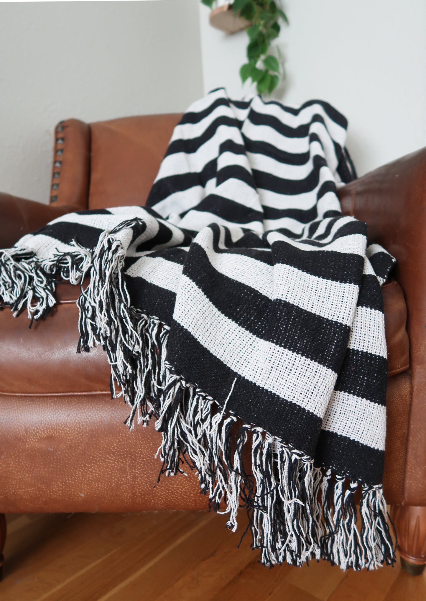 Black + White Throw Blanket