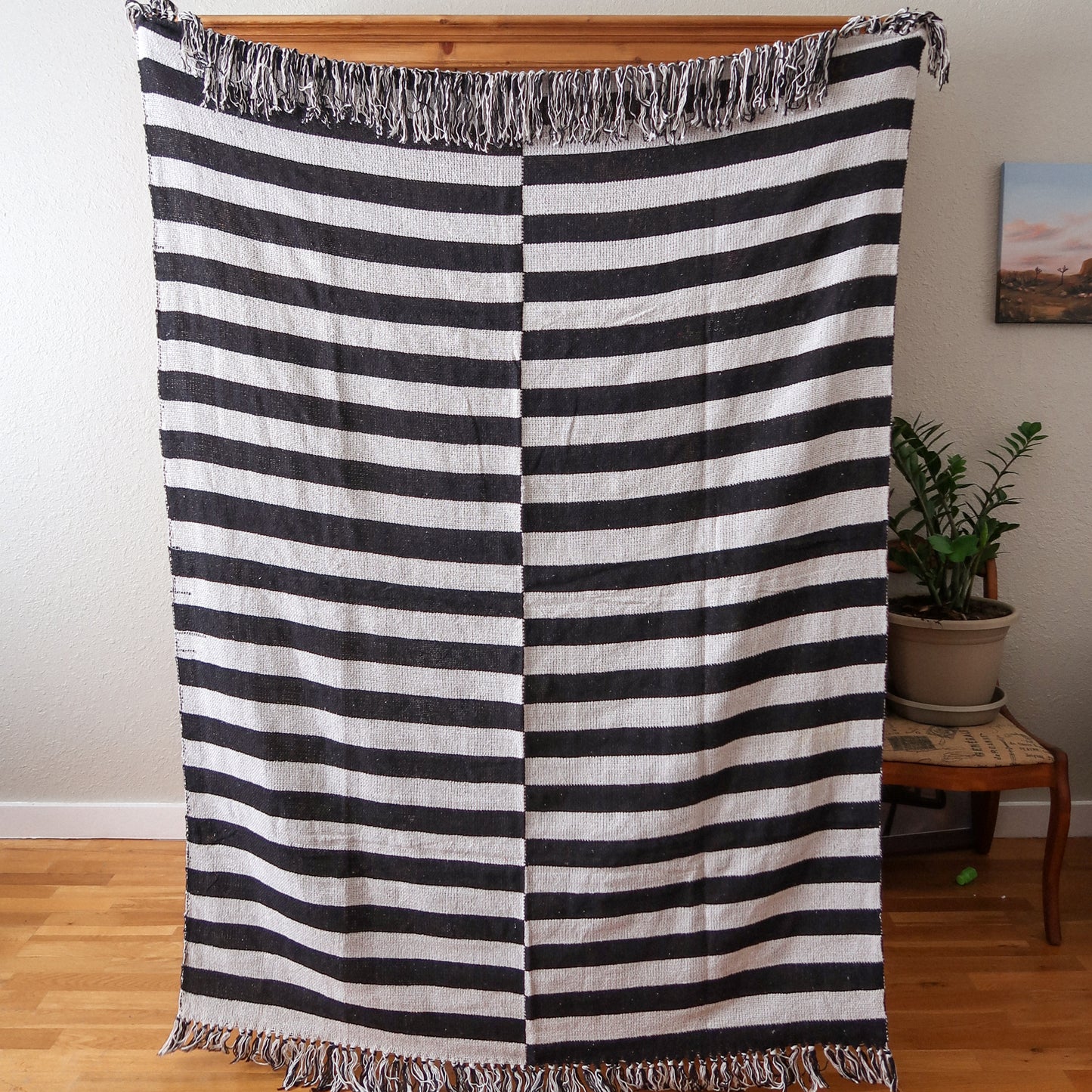 Black + White Throw Blanket